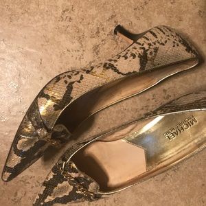 MICHAEL Michael Kors Snake Embossed Leather.